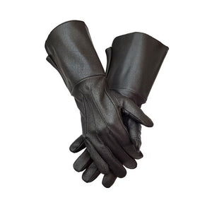 Plain Black Gauntlet Gloves Made of Real Leather NEW BRAND NEW