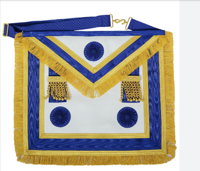 Masonic Regalia Craft Provincial Full Dress Apron Blue Rosettes LMBSKN BRAND NEW