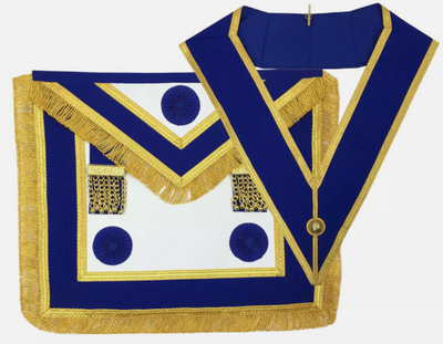 Masonic Regalia Craft Provincial Full Dress Set Apron Blue Rosette Lambskin