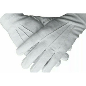 Masonic Regalia Gloves: 100% Cotton, Superior Quality NEW