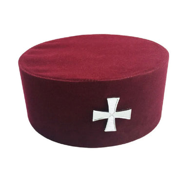 High Quality Brand New Masonic Knights Templar Cap with Badge KT Masons Regalia