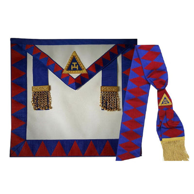 Lambskin Leather Masonic Royal arch provincial apron and sash TOP TIER