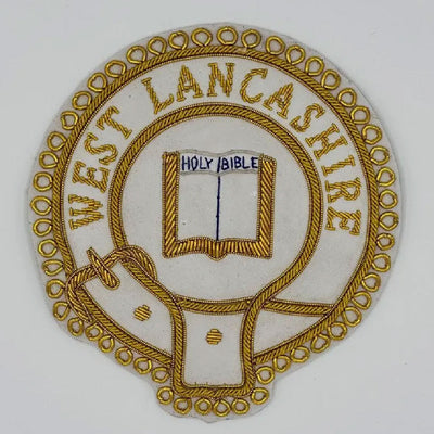 Masonic Regalia Full Dress West LANCASHIRE HOLY BIBLE Apron Badge