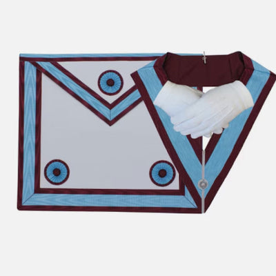 Masonic Regalia Mark Master Masons Apron and Officer Collar Set TOP TIER