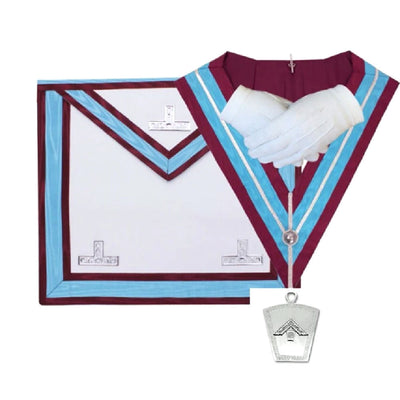 Masonic Regalia Mark Past Master WM Apron,Collar,Jewel,Gloves TOP TIER
