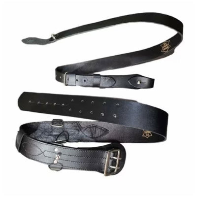 Sam Shoulder Strap Leather Belt / Sam Black Belt, Chrome buckle Quick Release Clip-on BRAND NEW