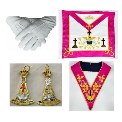 Scottish Constitution Rose Croix 18th Degree Lambskin Embroidery BRAND NEW TOP