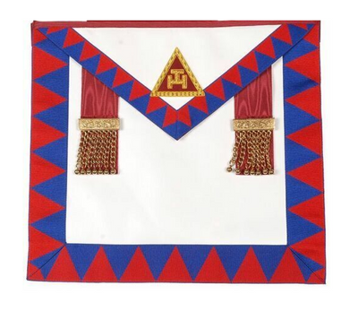 Masonic Royal Arch Principals Apron With Embroidered Taus Chapter TOP TIER