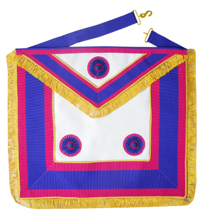 Masonic Regalia Mark Provincial Full Dress Rosettes Lambskin Apron