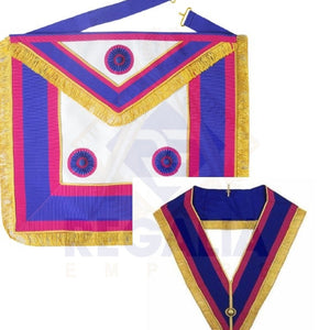 Masonic Regalia Mark Provincial Full Dress Rosettes Set Lambskin