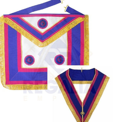 Masonic Regalia Mark Provincial Full Dress Rosettes Set Lambskin