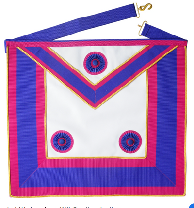 Masonic Regalia Mark Provincial Undress Rosettes Lambskin Apron