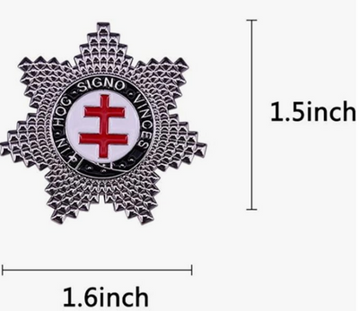 Masonic Regalia Knights Templar Perceptors Breast Star TOP CLASS NEW